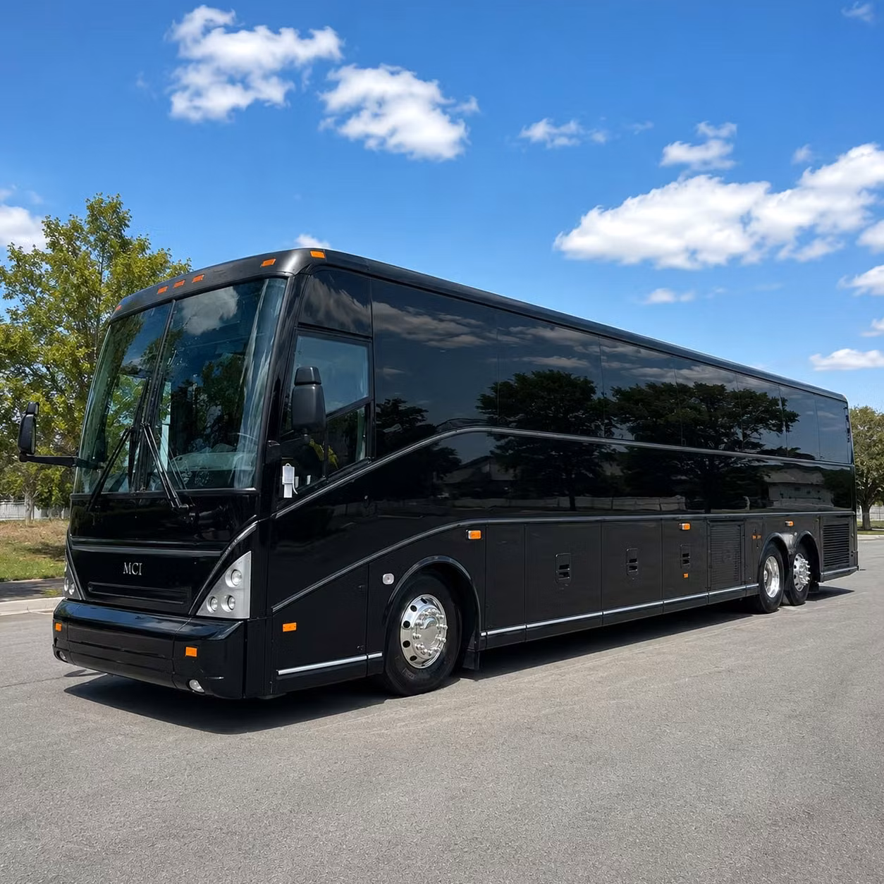 macon charter bus rental exterior