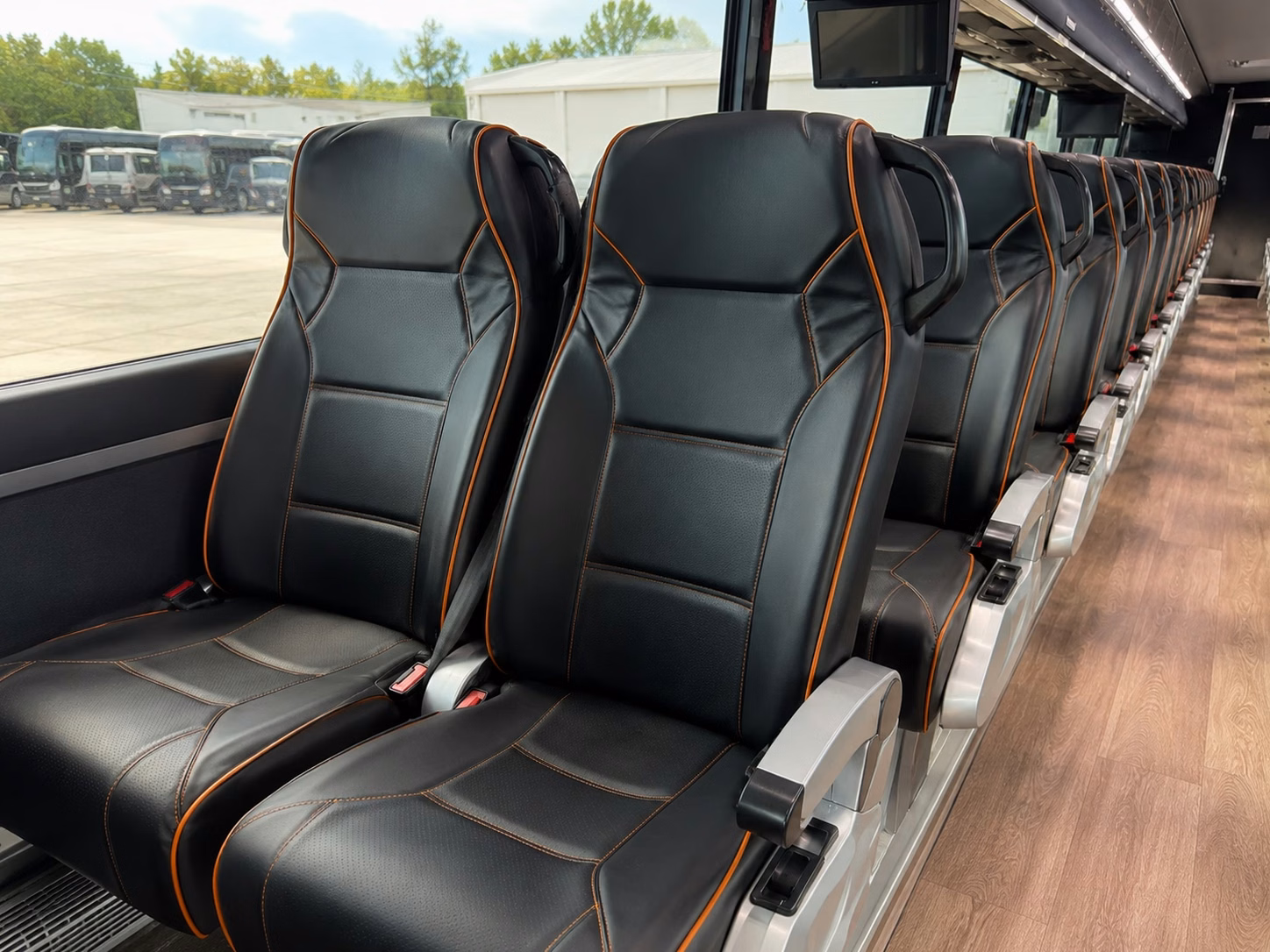 macon charter bus rental interior